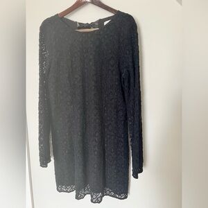 Treasure & Bond Black Lace Long Sleeve Dress